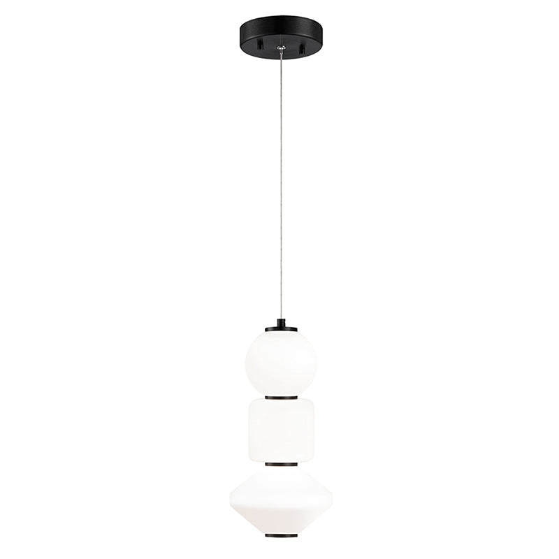 Matteo C82412 Dango 1-lt 13" Tall LED Pendant with Mixed Glass