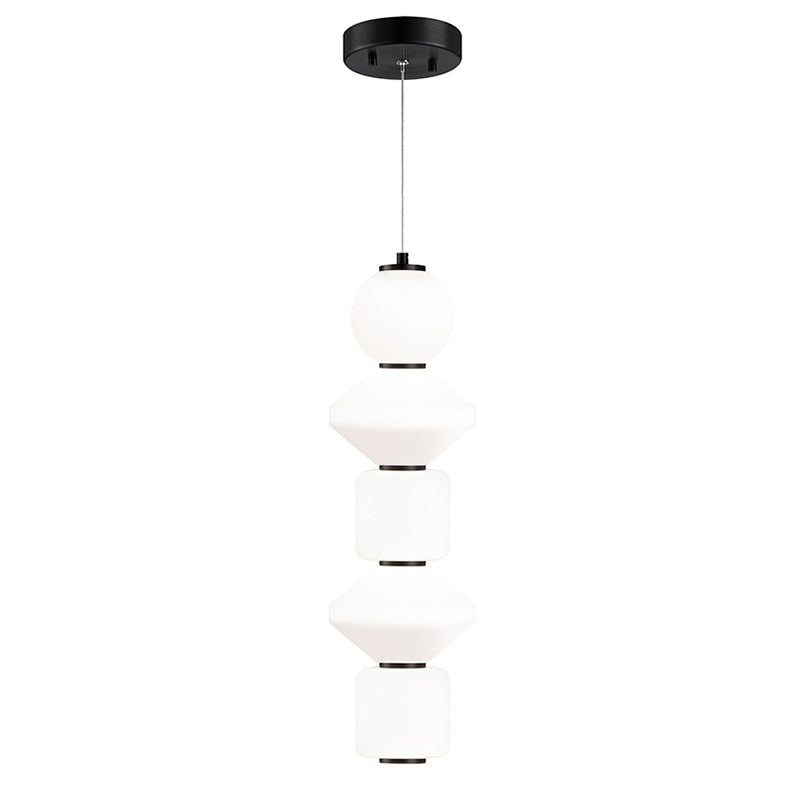 Matteo C82416 Dango 1-lt 21" Tall LED Pendant with Mixed Glass