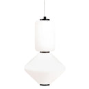 Matteo C82422 Dango 1-lt 13" Tall LED Pendant with Mixed Glass