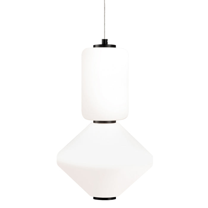 Matteo C82422 Dango 1-lt 13" Tall LED Pendant with Mixed Glass