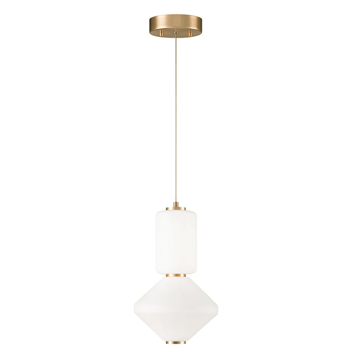 Matteo C82422 Dango 1-lt 13" Tall LED Pendant with Mixed Glass