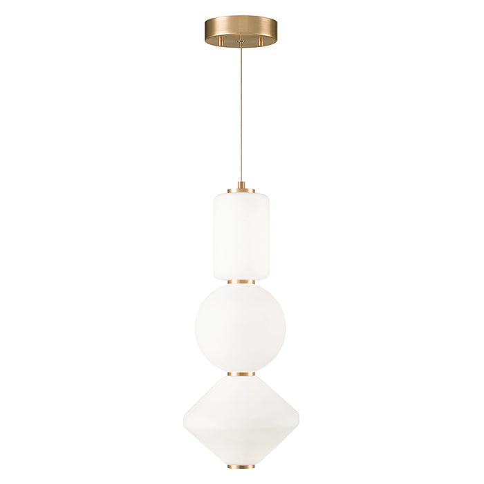 Matteo C82432 Dango 1-lt 20" Tall LED Pendant with Mixed Glass