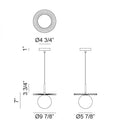 Matteo C83101 Modern Ruff 1-lt 10" Pendant