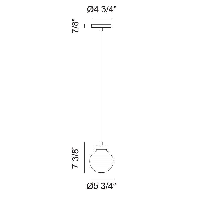 Matteo C84001 Ridge 1-lt 6" Pendant