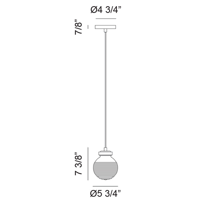 Matteo C84001 Ridge 1-lt 6" Pendant