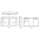 Paris Mirror Cabinet Harmony 48 x 28 Rectangle LED Illuminated Mirror Cabinets