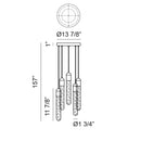 Matteo C65805 Aydin 5-lt 8" LED Pendant