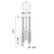 Matteo C65805 Aydin 5-lt 8" LED Pendant