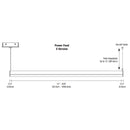 PureEdge CSR1P Cirrus 4-ft Suspension R1 Rectangular with Power, End Feed - 10W/FT