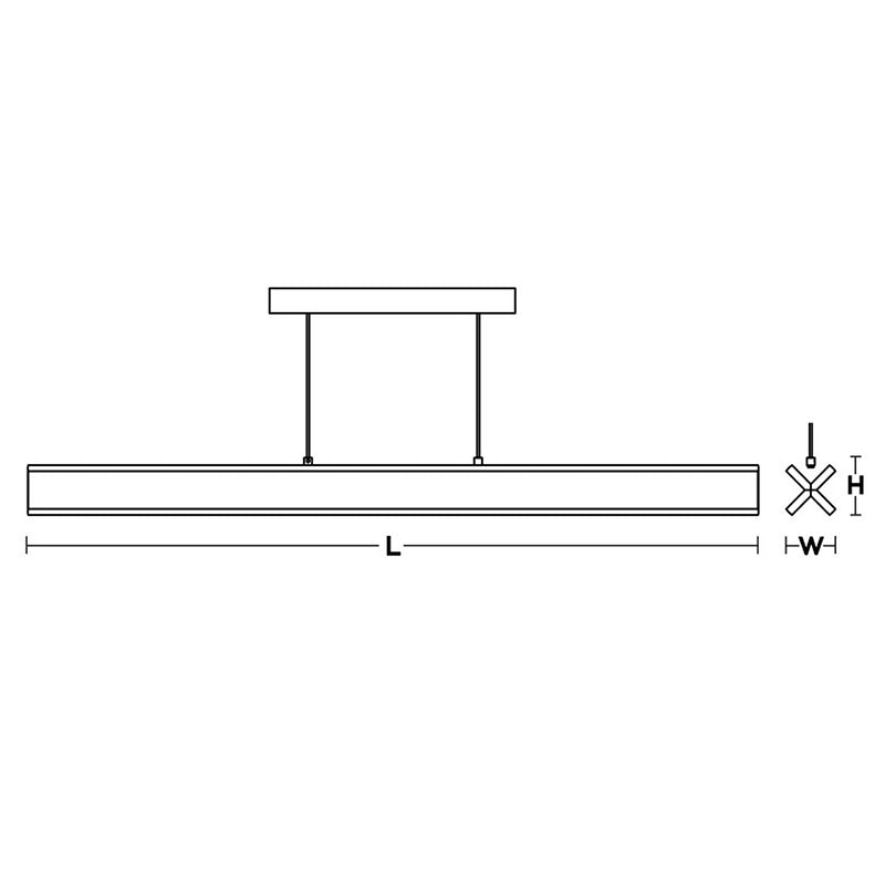AFX CSSP0448L30D1 CSSP Series Cass 1-lt 48" LED Linear Pendant