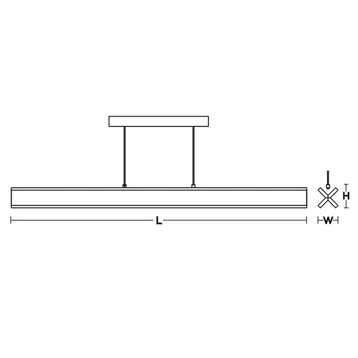 AFX CSSP0448L30D1 CSSP Series Cass 1-lt 48" LED Linear Pendant