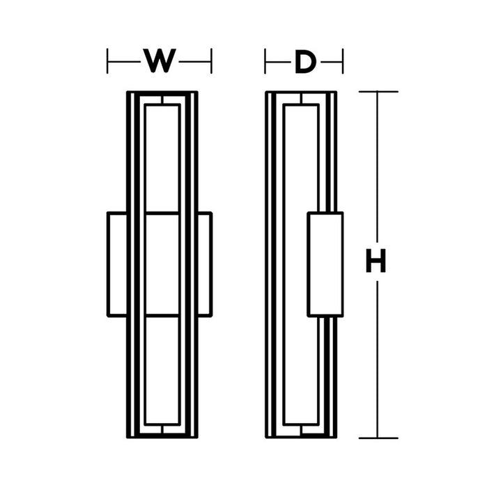 AFX CSSS0416L30D1 CSSS Series Cass 1-lt 16" Tall LED Wall Sconce