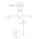 PureEdge CST1P Cirrus 5-ft Suspension T1 Tubular with Power, Center Feed - 5W/FT