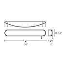 AFX CURB36 Curve 36" LED Overbed Wall Light