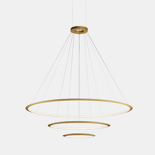 Bover Circular S/3L 3-lt 48" LED Pendant, Inward Light - Gold