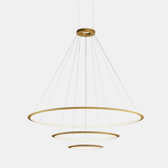 Bover Circular S/3L 3-lt 48" LED Pendant, Inward Light - Gold