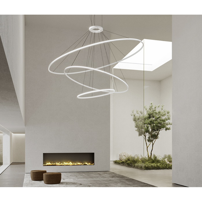 Bover Circular S/3L/200/120/60 3-lt 82" LED Pendant, Outward Light