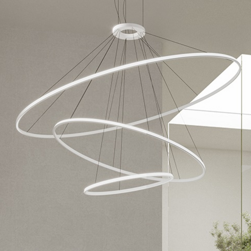 Bover Circular S/3L/200/120/60 3-lt 82" LED Pendant, Outward Light