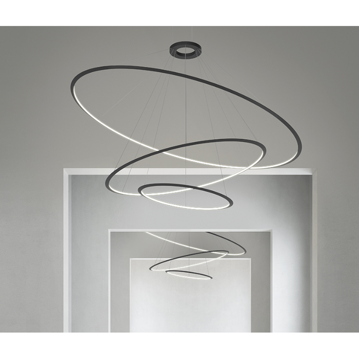 Bover Circular S/3L 3-lt 119" LED Pendant, Outward Light