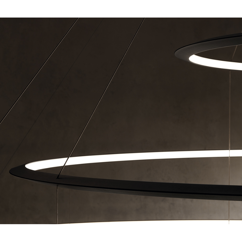 Bover Circular S/4L 4-lt 82" LED Pendant, Inward Light