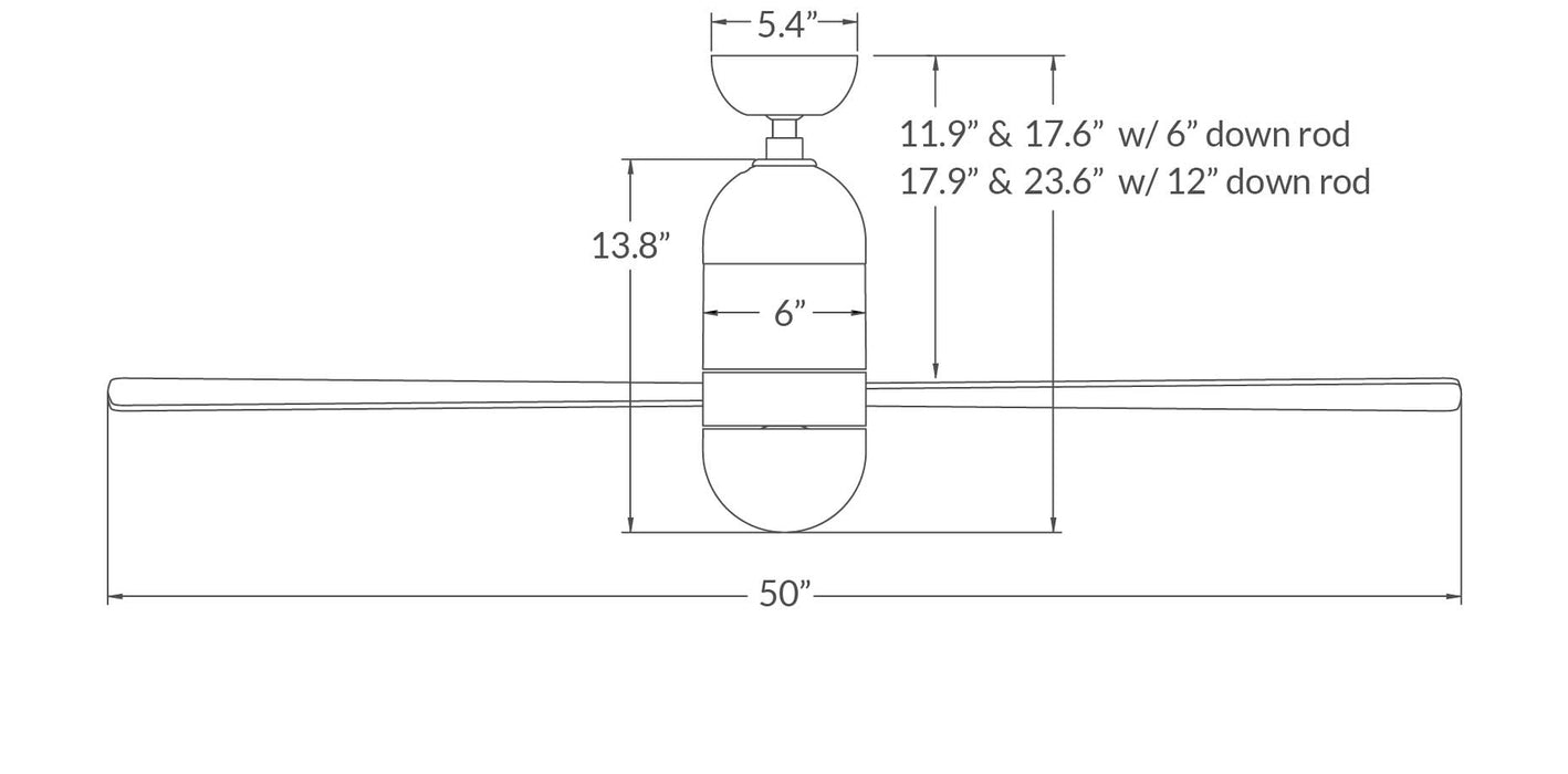 Modern Fan Cirrus 50" DC Ceiling Fan with LED Light