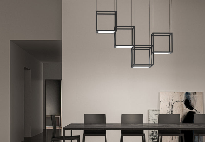 Sonneman 24Z0001 Cubix 4-lt 49" LED Pendant