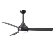 Matthews Fan Donaire 52" Outdoor Ceiling Fan with LED Light - Brushed Bronze/Brushed Stainless