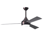 Matthews Fan Donaire 52" Outdoor Ceiling Fan with LED Light - Brushed Bronze/Barn Wood