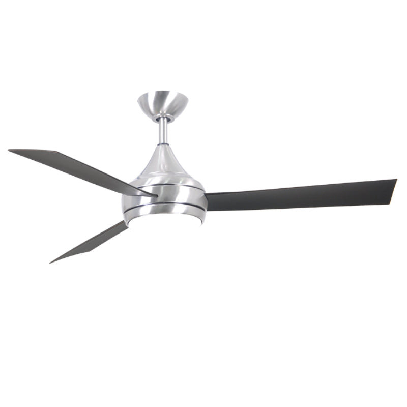 Matthews Fan Donaire 52" Outdoor Ceiling Fan with LED Light - Brushed Stainless/Brushed Bronze