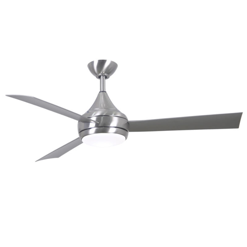 Matthews Fan Donaire 52" Outdoor Ceiling Fan with LED Light - Brushed Stainless/Brushed Stainless