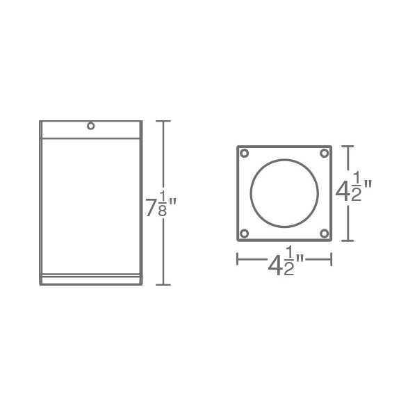 WAC DC-CD05 Cube Architectural 5" LED Ceiling Mount, 31W, Color Changing