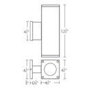 WAC DC-WD05-CC Cube Architectural 5" Color Changing Double Wall Mount, 15° Beam