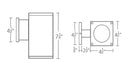 WAC DC-WS05 Cube Architectural 5" LED Single Wall Mount, Color Changing, Beam Spread 83 Degrees