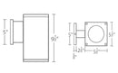 WAC DC-WS06 Cube Architectural 6" LED Single Wall Mount, Beam Spread 38 Degrees
