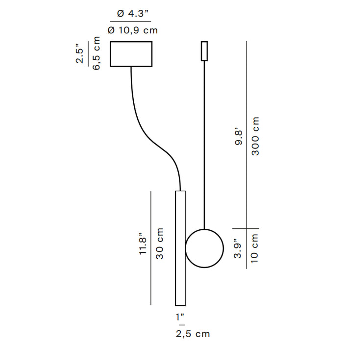 Luceplan A05S1 Doi 5" LED Pendant