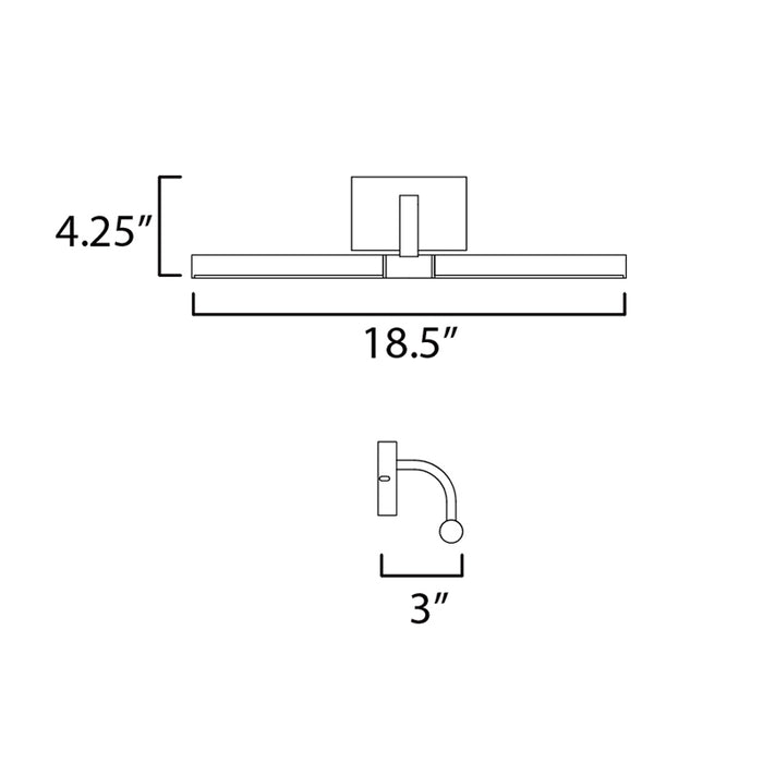 ET2 E21340 Mona 1-lt 19" LED Picture Light