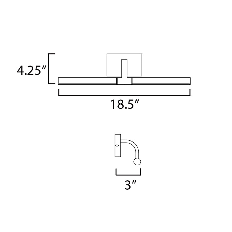ET2 E21340 Mona 1-lt 19" LED Picture Light