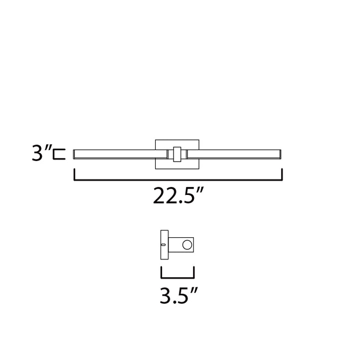 ET2 E21352 Dorian 1-lt 23" LED Wall Sconce