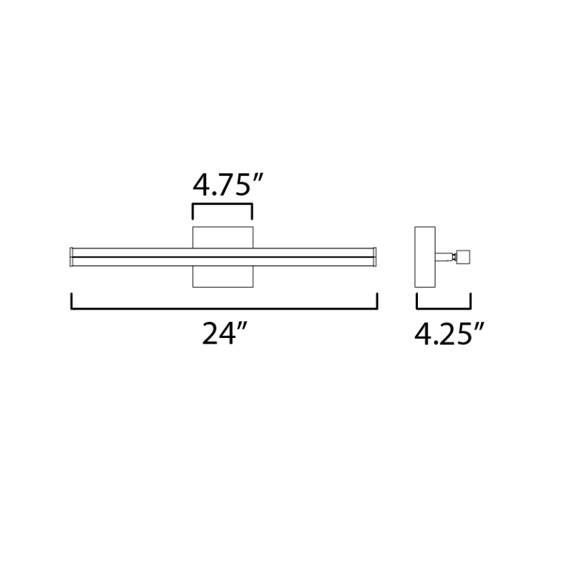 ET2 E21372 Hover 1-lt 24" LED Wall Sconce