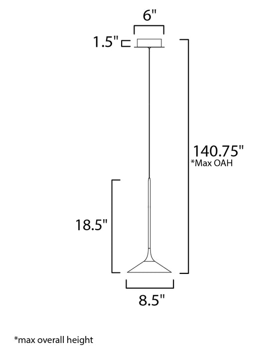 ET2 E21530-24 Cono 1-lt 9" LED Pendant