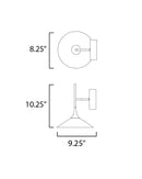 ET2 E21531-24 Cono 1-lt 10" Tall LED Wall Sconce
