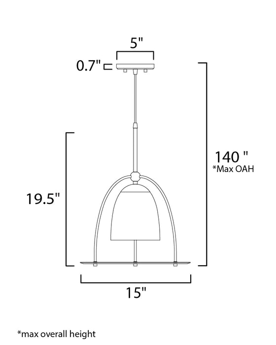 ET2 E23336-92 Focal Point 1-lt 20" Tall LED Pendant