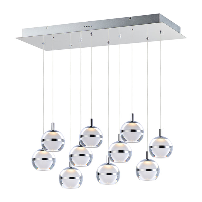 ET2 E24599 Swank 10-lt 13" LED Linear Pendant