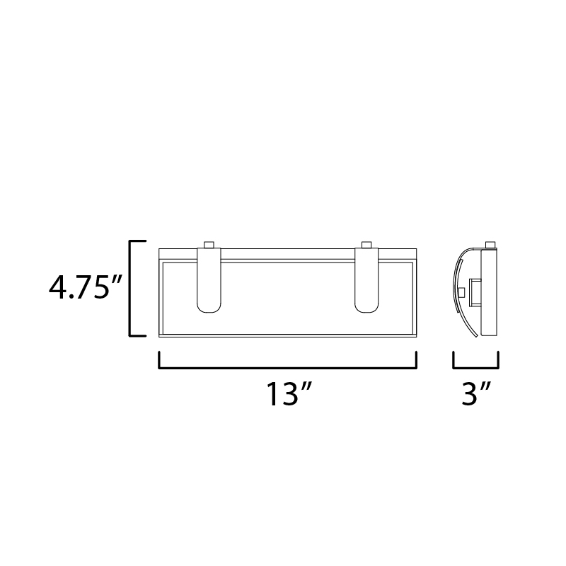 ET2 E25131 Clutch 1-lt 13" LED Bath Vanity