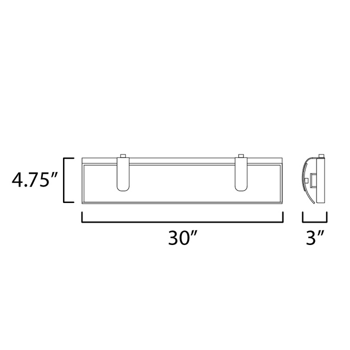 ET2 E25135 Clutch 2-lt 30" LED Bath Vanity