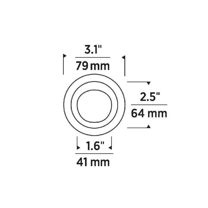 Element E2RFW 2" LED Round Wall Wash LED Trim, Flanged