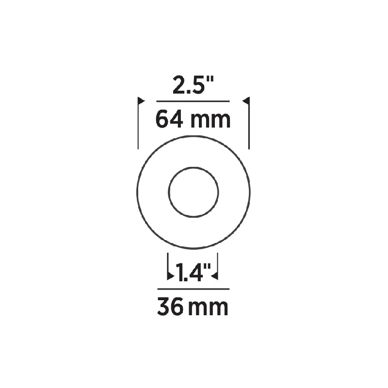 Element E2RLB 2" LED Round Beveled LED Trim, Flangeless