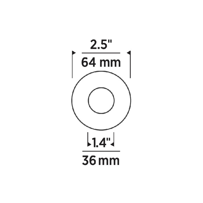 Element E2RLB 2" LED Round Beveled LED Trim, Flangeless