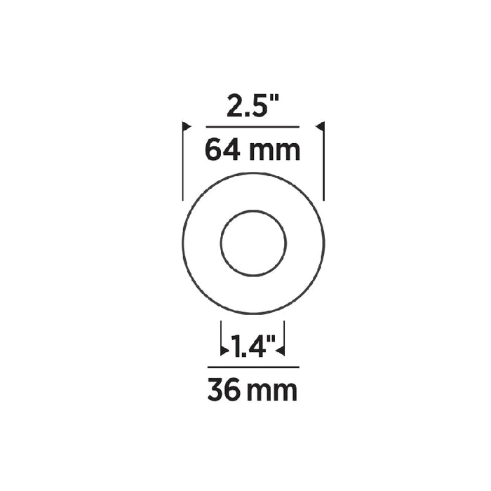 Element E2RLF 2" LED Round Flat LED Trim, Flangeless