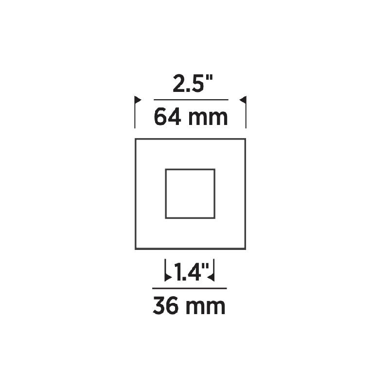 Element E2SLF 2" LED Square Flat LED Trim, Flangeless